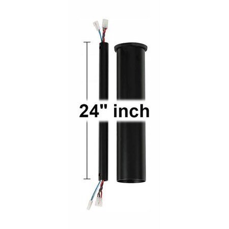 Monte Carlo 24In. Minimalist Downrod - Matte Black DRM24BK